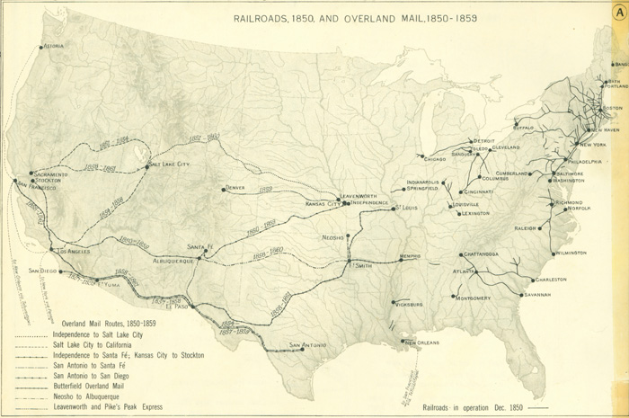 The Iron Spine Of A Nation: Exploring The US Railroad Map Of 1850 ...