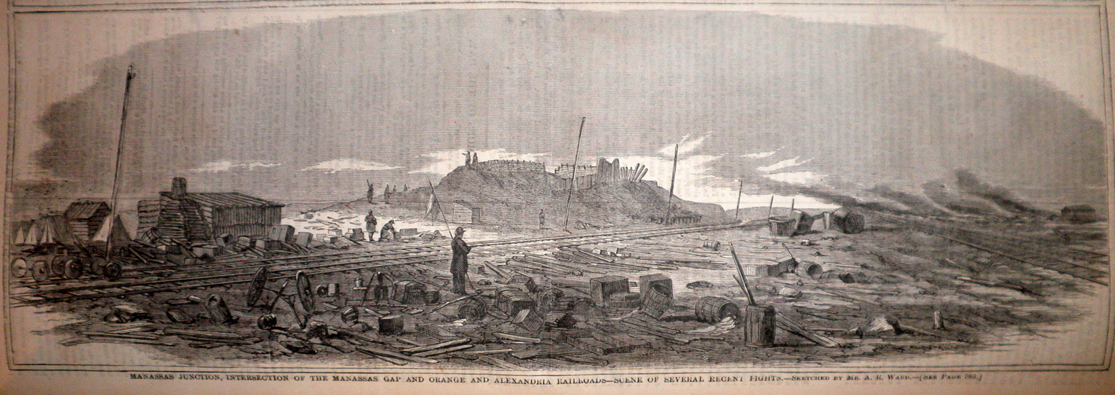'Intersection of the Orange and Alexandria Railroad with the Manassas Gap Railroad' Harper's Weekly, March 29, 1862